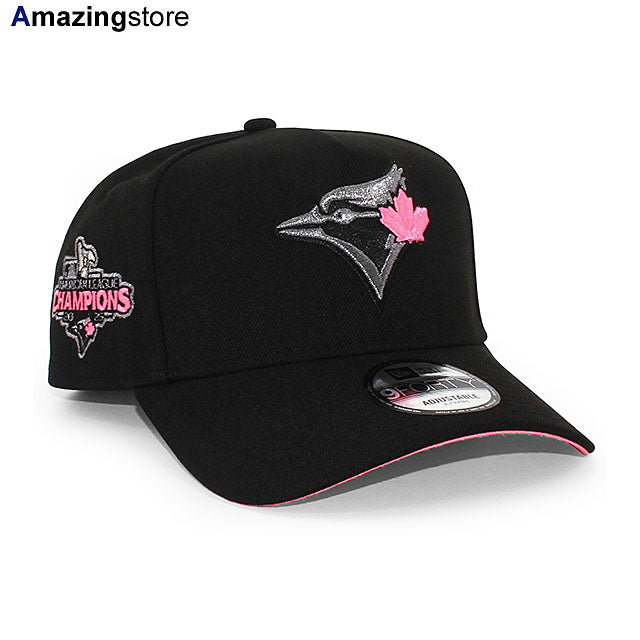 ニューエラ キャップ 9FORTY トロント ブルージェイズ MLB 2025 AMERICAN LEAGUE CHAMPIONS PINK BOTTOM A-FRAME SNAPBACK CAP BLACK