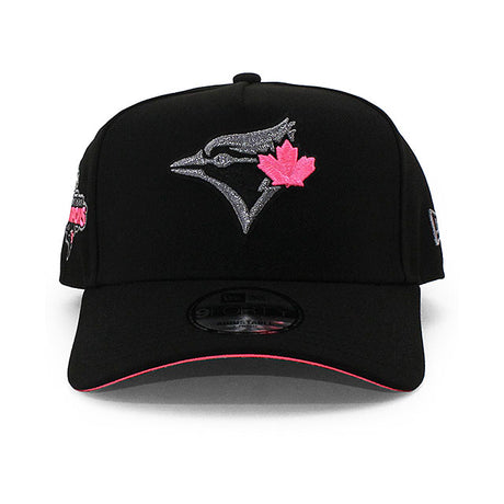 ニューエラ キャップ 9FORTY トロント ブルージェイズ MLB 2025 AMERICAN LEAGUE CHAMPIONS PINK BOTTOM A-FRAME SNAPBACK CAP BLACK
