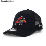 ニューエラ メッシュキャップ 9FORTY アトランタ ブレーブス MLB A-FRAME TRUCKER MESH CAP NAVY