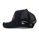 ニューエラ メッシュキャップ 9FORTY アトランタ ブレーブス MLB A-FRAME TRUCKER MESH CAP NAVY