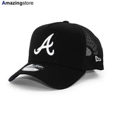 ニューエラ メッシュキャップ 9FORTY アトランタ ブレーブス MLB A-FRAME TRUCKER MESH CAP BLACK