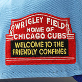 ニューエラ キャップ 9FORTY シカゴ カブス MLB WRIGLEY FIELD SLOGAN KELLY GREEN BOTTOM A-FRAME SNAPBACK CAP CREAM LT BLUE