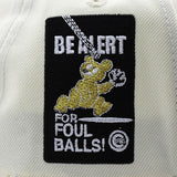 ニューエラ キャップ 9FORTY シカゴ カブス MLB BE ALERT FOR FOUL BALLS GREY BOTTOM A-FRAME SNAPBACK CAP CREAM