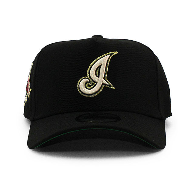 ニューエラ キャップ 9FORTY クリーブランド インディアンス MLB 10TH GREEN BOTTOM A-FRAME SNAPBACK CAP BLACK