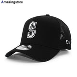 ニューエラ メッシュキャップ 9FORTY シアトル マリナーズ MLB A-FRAME TRUCKER MESH CAP BLACK