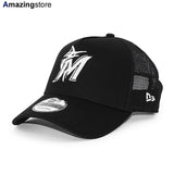 ニューエラ メッシュキャップ 9FORTY マイアミ マーリンズ MLB A-FRAME TRUCKER MESH CAP BLACK