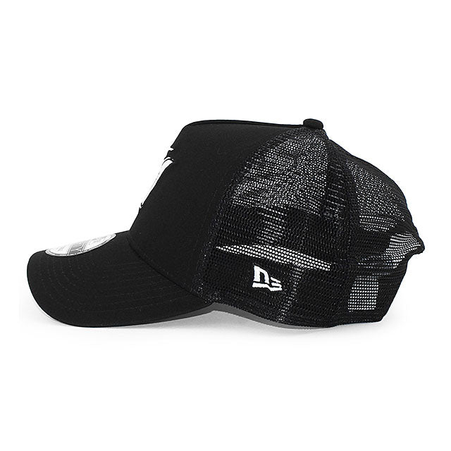ニューエラ メッシュキャップ 9FORTY マイアミ マーリンズ MLB A-FRAME TRUCKER MESH CAP BLACK