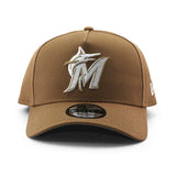 ニューエラ キャップ 9FORTY マイアミ マーリンズ MLB A-FRAME SNAPBACK CAP KHAKI