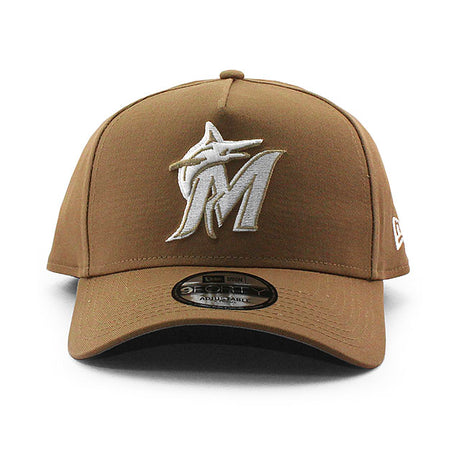 ニューエラ キャップ 9FORTY マイアミ マーリンズ MLB A-FRAME SNAPBACK CAP KHAKI