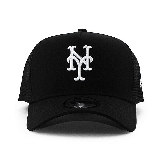 ニューエラ メッシュキャップ 9FORTY ニューヨーク メッツ MLB A-FRAME TRUCKER MESH CAP BLACK