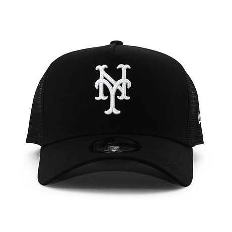 ニューエラ メッシュキャップ 9FORTY ニューヨーク メッツ MLB A-FRAME TRUCKER MESH CAP BLACK