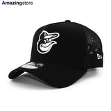 ニューエラ メッシュキャップ 9FORTY ボルチモア オリオールズ MLB A-FRAME TRUCKER MESH CAP BLACK