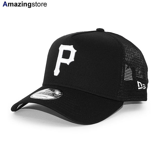 ニューエラ メッシュキャップ 9FORTY ピッツバーグ パイレーツ MLB A-FRAME TRUCKER MESH CAP BLACK