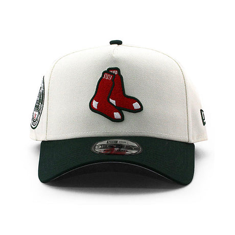 ニューエラ キャップ 9FORTY ボストン レッドソックス MLB FENWAY PARK GREY BOTTOM A-FRAME SNAPBACK CAP CREAM