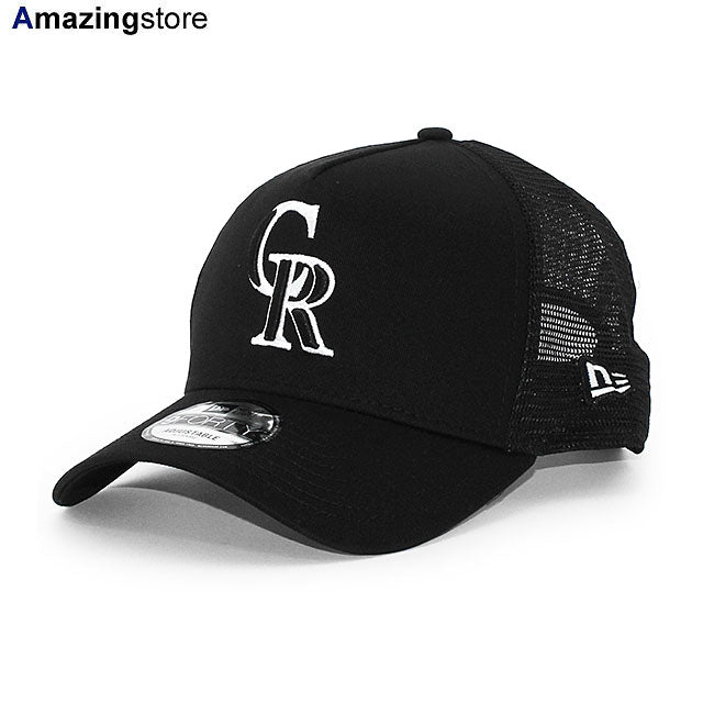 ニューエラ メッシュキャップ 9FORTY コロラド ロッキーズ MLB A-FRAME TRUCKER MESH CAP BLACK