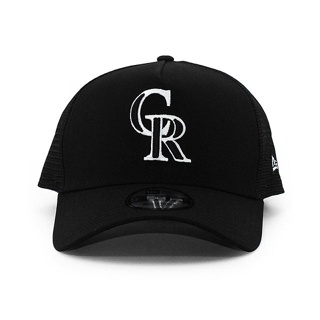 ニューエラ メッシュキャップ 9FORTY コロラド ロッキーズ MLB A-FRAME TRUCKER MESH CAP BLACK