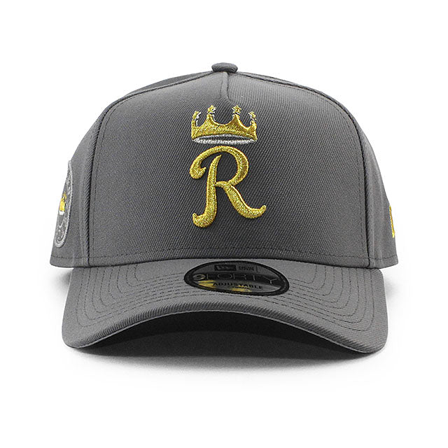 ニューエラ キャップ 9FORTY カンザスシティ ロイヤルズ MLB RAISED ROYAL A-FRAME SNAPBACK CAP GRAY