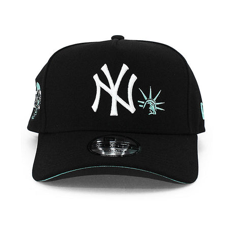 ニューエラ キャップ 9FORTY ニューヨーク ヤンキース MLB SUBWAY SERIES TIFFANY BOTTOM A-FRAME SNAPBACK CAP BLACK