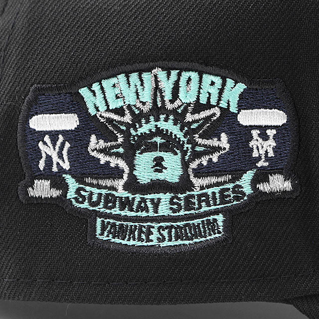 ニューエラ キャップ 9FORTY ニューヨーク ヤンキース MLB SUBWAY SERIES TIFFANY BOTTOM A-FRAME SNAPBACK CAP BLACK