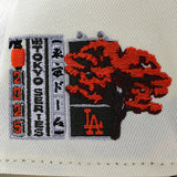 ニューエラ キャップ 9FORTY ロサンゼルス ドジャース MLB TOKYO SERIES ORANGE BOTTOM A-FRAME SNAPBACK CAP CREAM
