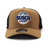 ニューエラ メッシュキャップ 9FORTY ナスカー ロス チャステイン BUSCH LIGHT A-FRAME TRUCKER MESH CAP KHAKI