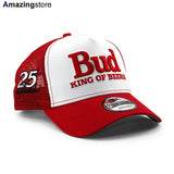 ニューエラ メッシュキャップ 9FORTY ナスカー ケン シュレイダー BUDWEISER A-FRAME TRUCKER MESH CAP RED