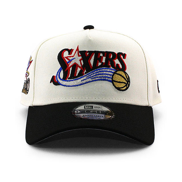 ニューエラ キャップ 9FORTY フィラデルフィア 76ERS NBA 2002 ALL STAR GREY BOTTOM A-FRAME SNAPBACK CAP CREAM
