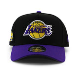 ニューエラ キャップ 9FORTY ロサンゼルス レイカーズ 2000 NBA FINALS GREY BOTTOM A-FRAME SNAPBACK CAP BLACK