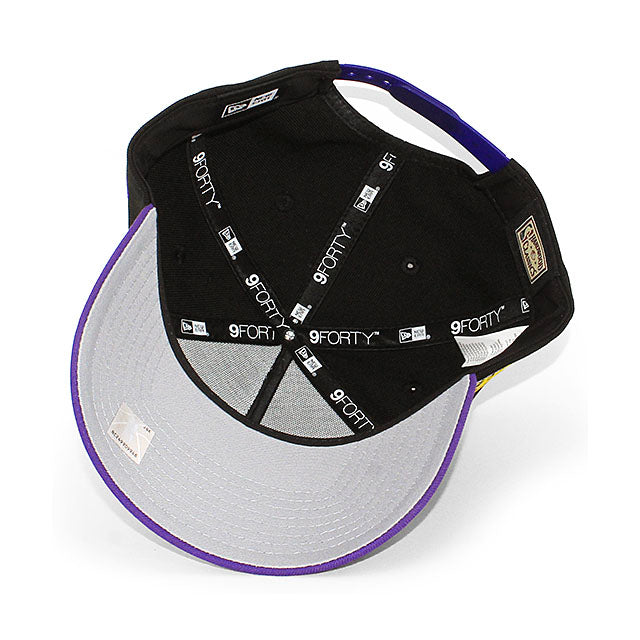 ニューエラ キャップ 9FORTY ロサンゼルス レイカーズ 2000 NBA FINALS GREY BOTTOM A-FRAME SNAPBACK CAP BLACK