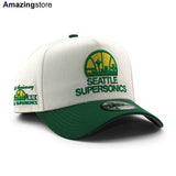 ニューエラ キャップ 9FORTY シアトル スーパーソニックス NBA 25TH GREY BOTTOM A-FRAME SNAPBACK CAP CREAM