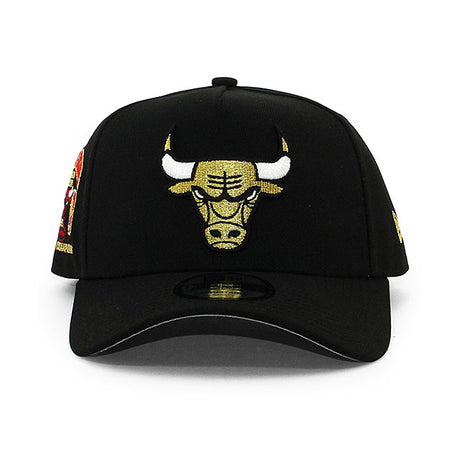 ニューエラ キャップ 9FORTY シカゴ ブルズ NBA 3TIMES WORLD CHAMPS GREY BOTTOM A-FRAME SNAPBACK CAP BLACK