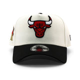 ニューエラ キャップ 9FORTY シカゴ ブルズ 1996 NBA CHAMPIONS GREY BOTTOM A-FRAME SNAPBACK CAP CREAM