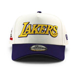 ニューエラ キャップ 9FORTY ロサンゼルス レイカーズ NBA GOAT GREY BOTTOM A-FRAME SNAPBACK CAP CREAM