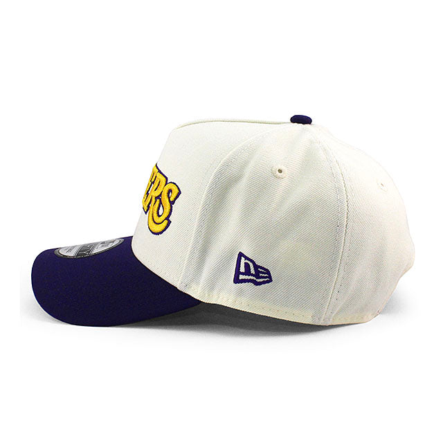 ニューエラ キャップ 9FORTY ロサンゼルス レイカーズ NBA GOAT GREY BOTTOM A-FRAME SNAPBACK CAP CREAM