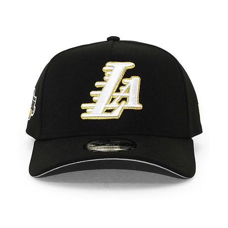 ニューエラ キャップ 9FORTY ロサンゼルス レイカーズ NBA LA GREY BOTTOM A-FRAME SNAPBACK CAP BLACK