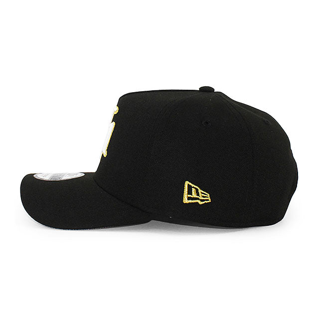 ニューエラ キャップ 9FORTY ロサンゼルス レイカーズ NBA LA GREY BOTTOM A-FRAME SNAPBACK CAP BLACK