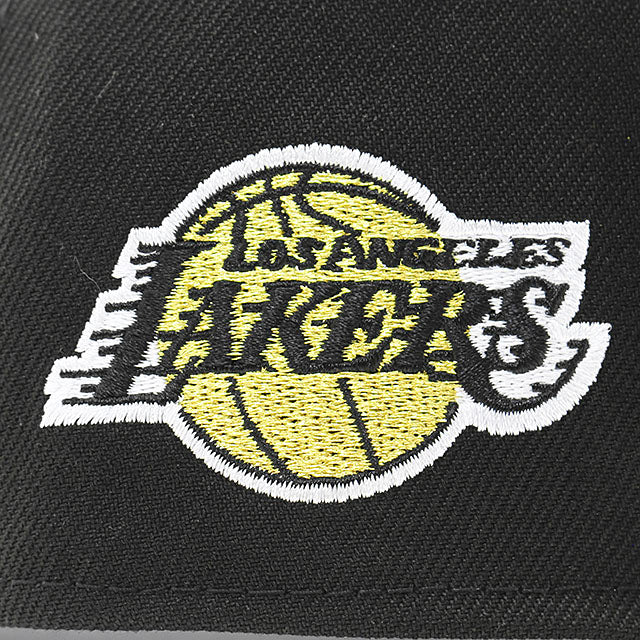 ニューエラ キャップ 9FORTY ロサンゼルス レイカーズ NBA LA GREY BOTTOM A-FRAME SNAPBACK CAP BLACK
