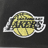 ニューエラ キャップ 9FORTY ロサンゼルス レイカーズ NBA LA GREY BOTTOM A-FRAME SNAPBACK CAP BLACK
