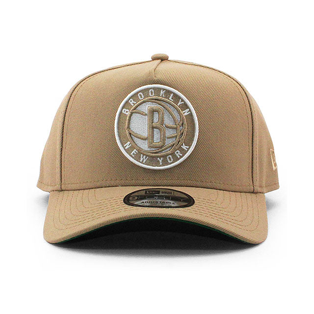 ニューエラ キャップ 9FORTY ブルックリン ネッツ NBA A-FRAME SNAPBACK CAP CAMEL