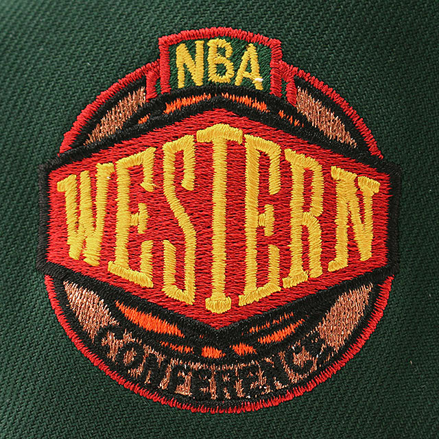ニューエラ キャップ 9FORTY シアトル スーパーソニックス NBA WESTERN CONFERENCE GREY BOTTOM A-FRAME SNAPBACK CAP GREEN