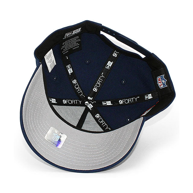 ニューエラ キャップ 9FORTY マイアミ ドルフィンズ NFL 25TH GREY BOTTOM A-FRAME SNAPBACK CAP NAVY