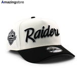 ニューエラ キャップ 9FORTY ラスベガス レイダース NFL 50TH GREY BOTTOM A-FRAME SNAPBACK CAP CREAM