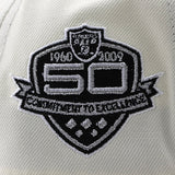 ニューエラ キャップ 9FORTY ラスベガス レイダース NFL 50TH GREY BOTTOM A-FRAME SNAPBACK CAP CREAM