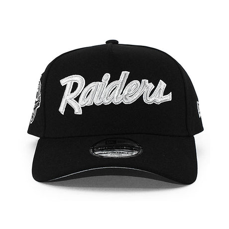 ニューエラ キャップ 9FORTY ラスベガス レイダース NFL 50TH GREY BOTTOM A-FRAME SNAPBACK CAP BLACK
