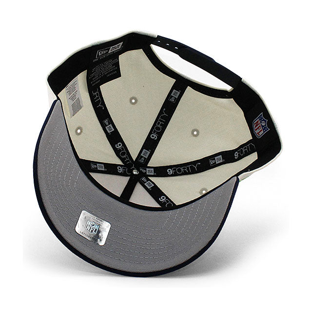 ニューエラ キャップ 9FORTY シアトル シーホークス NFL 50TH GREY BOTTOM A-FRAME SNAPBACK CAP CREAM