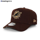 ニューエラ キャップ 9FORTY マイアミ ドルフィンズ NFL BURNT WOOD A-FRAME SNAPBACK CAP BROWN