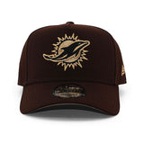 ニューエラ キャップ 9FORTY マイアミ ドルフィンズ NFL BURNT WOOD A-FRAME SNAPBACK CAP BROWN