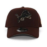 ニューエラ キャップ 9FORTY デトロイト ライオンズ NFL BURNT WOOD A-FRAME SNAPBACK CAP BROWN