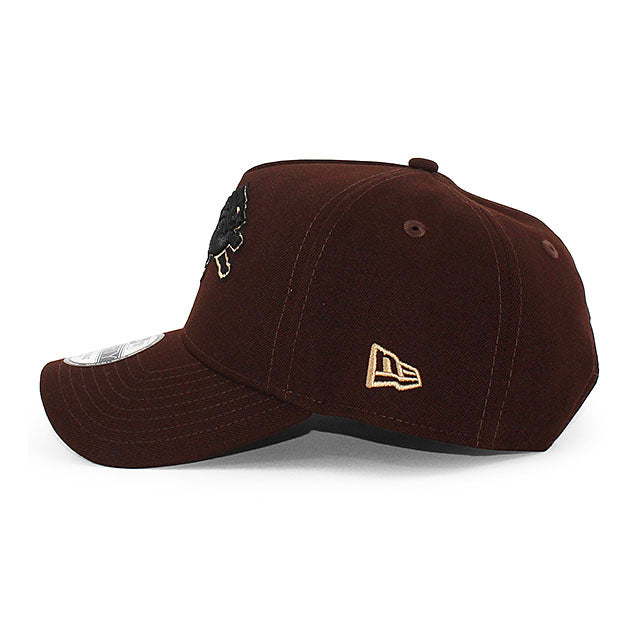 ニューエラ キャップ 9FORTY デトロイト ライオンズ NFL BURNT WOOD A-FRAME SNAPBACK CAP BROWN