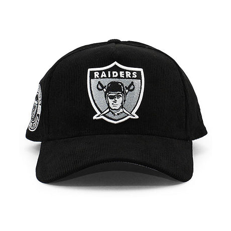 ニューエラ キャップ 9FORTY ラスベガス レイダース CORDUROY NFL 1960 GREY BOTTOM A-FRAME SNAPBACK CAP BLACK